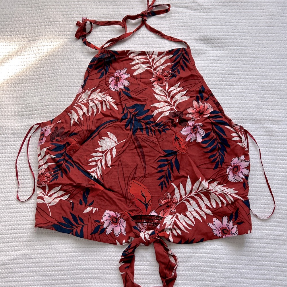 Bar III Jungle Print Halter Top XL